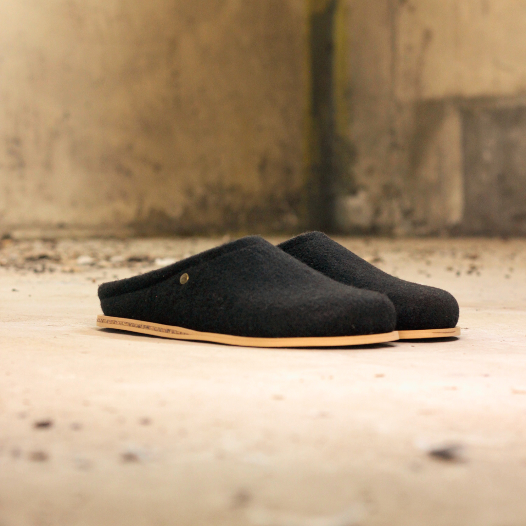 Pebble Recycled Felt Barefoot Clogs in Midnight Sage & Sunday Leather Shoes Sage & Sunday South Africa
