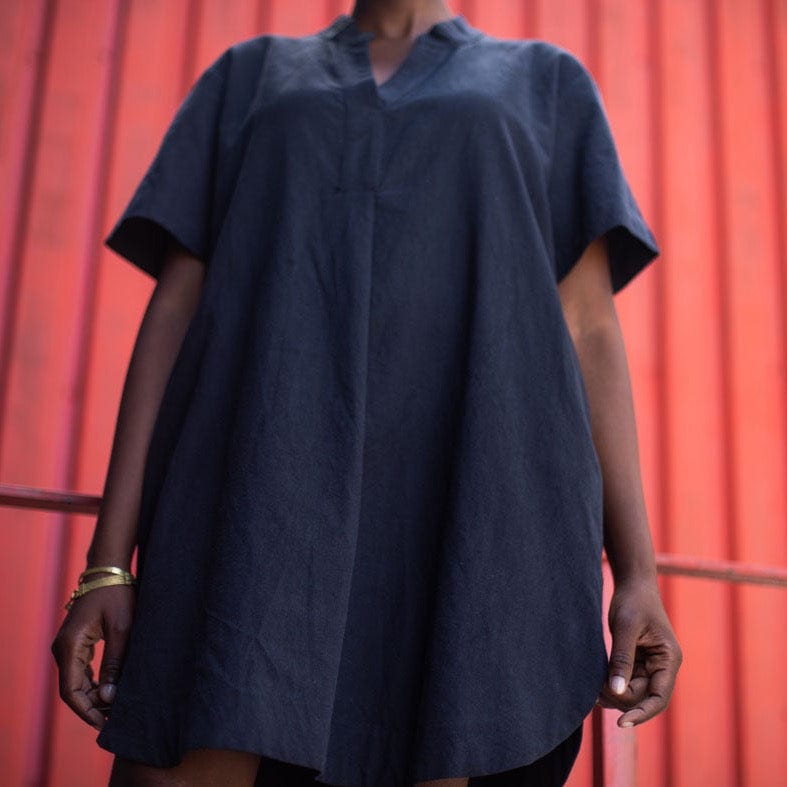 Karoo Hemp Linen Tunic in Midnight | Sage & Sunday | South Africa