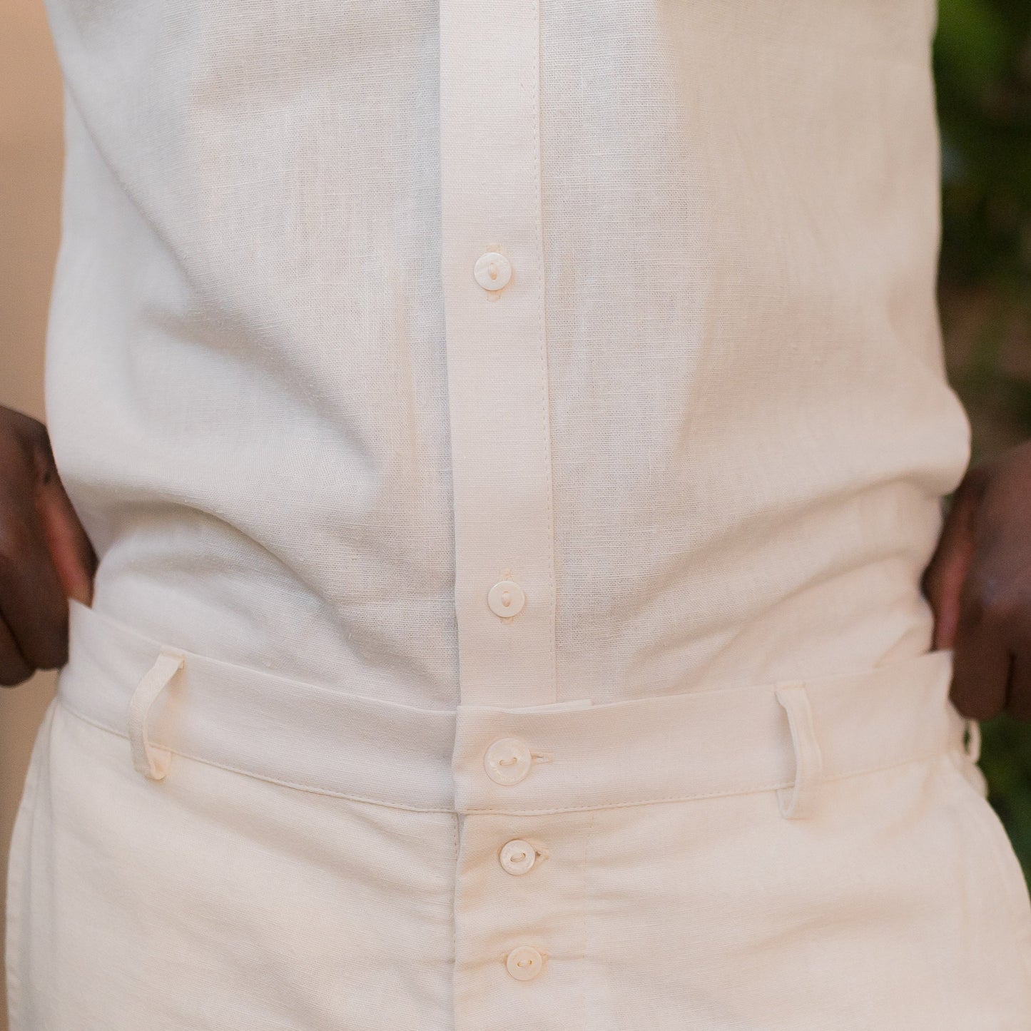 Arambol Hemp Linen Shirt in Cream