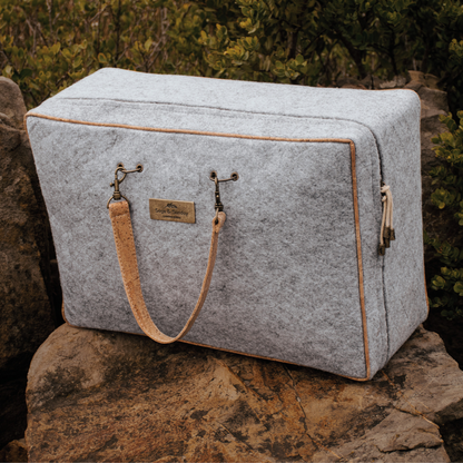 Isla Suitcase | Felt and Leather Duffel Bag | Sage & Sunday | Cape Town, South Africa