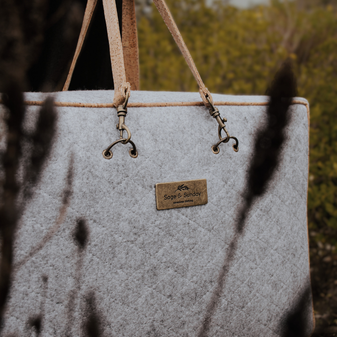 Isla Suitcase | Felt and Leather Duffel Bag | Sage & Sunday | Cape Town, South Africa