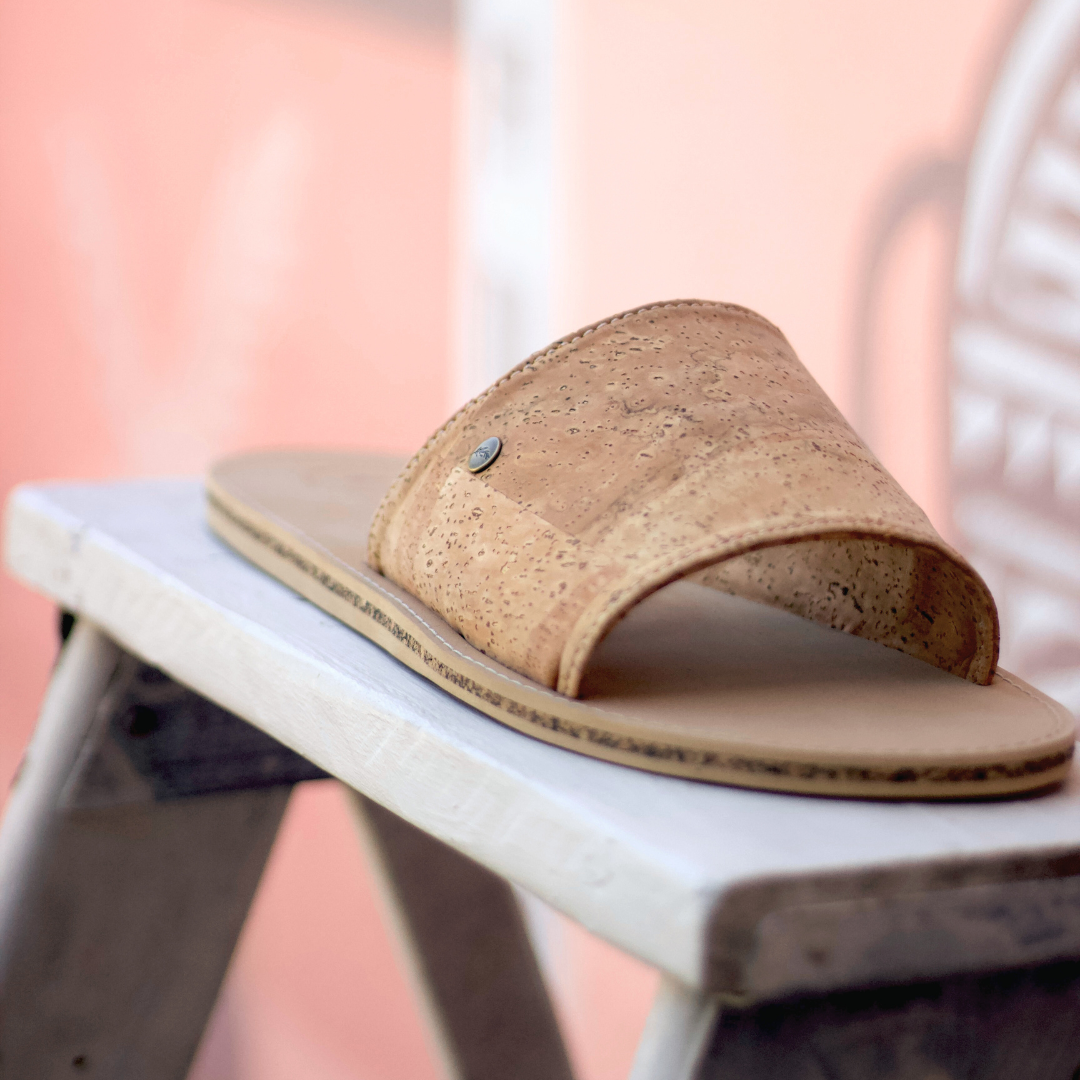 Sanga Cork Leather Slide Sandals | Sage & Sunday | South Africa
