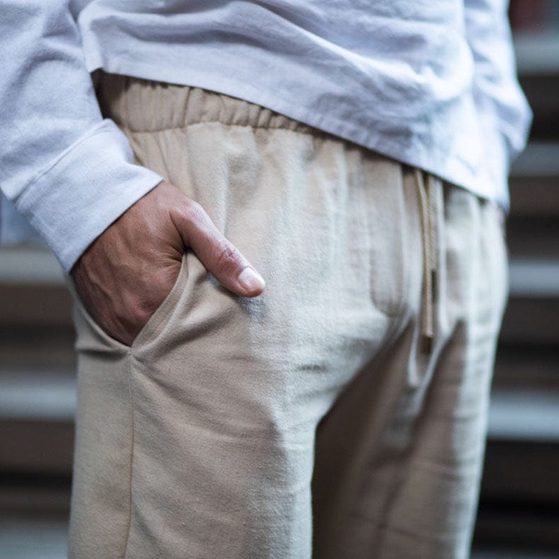 Ha Giang Hemp Linen Pants in Stone