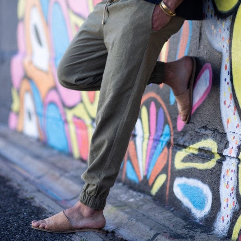 Abalone Hemp Linen Pants in Olive | Sage & Sunday | South Africa
