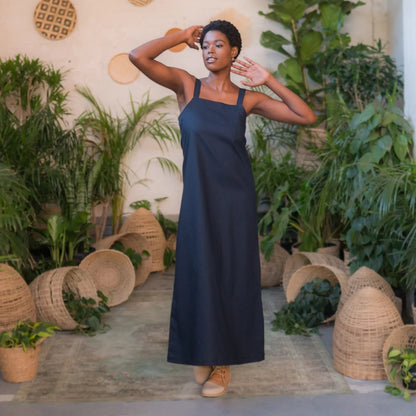 Aloe Hemp Linen Dress in Midnight | Sage & Sunday | Linen Dress | Cape Town, South Africa