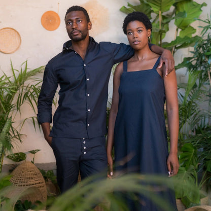 Aloe Hemp Linen Dress in Midnight | Sage & Sunday | Linen Dress | Cape Town, South Africa