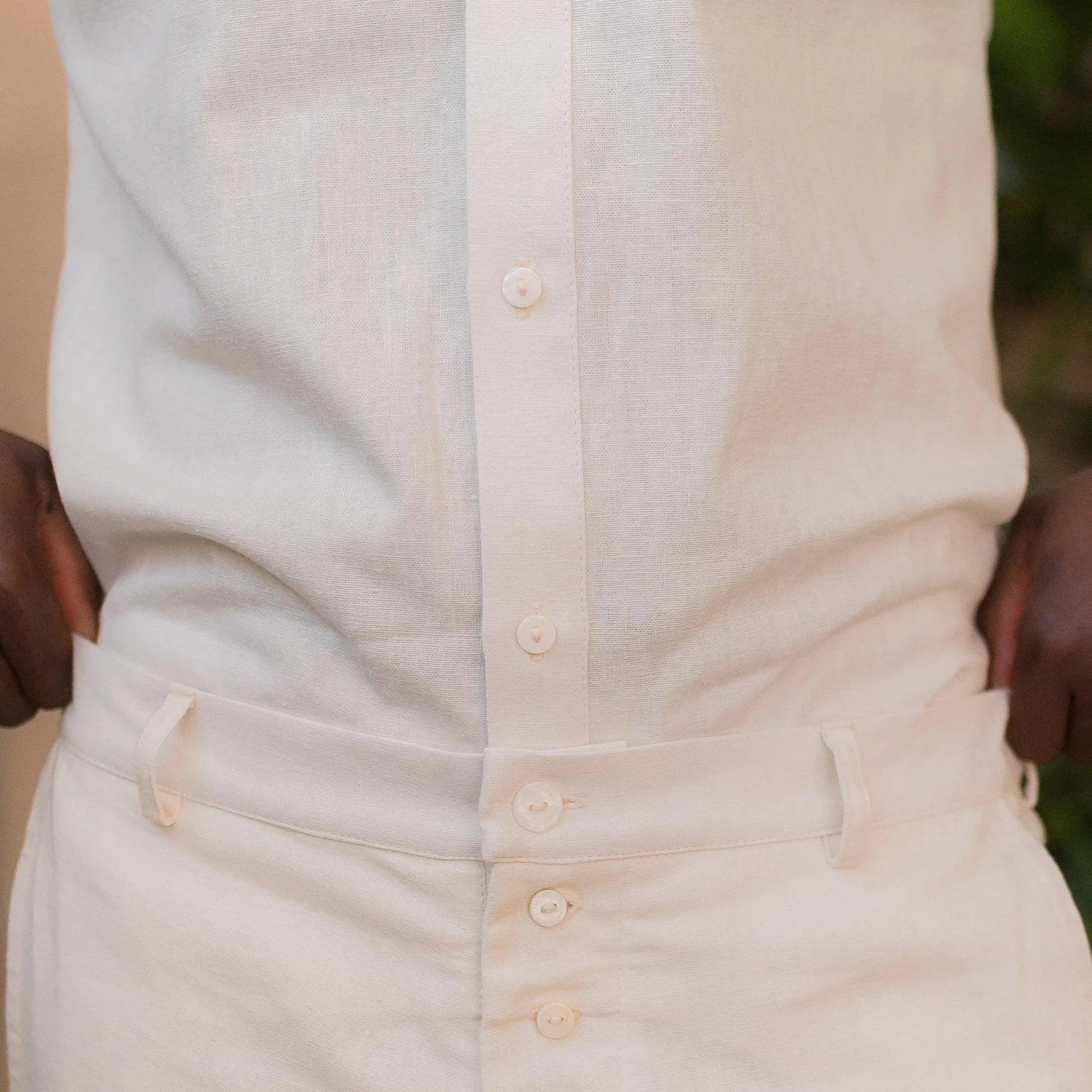 Arambol Hemp Linen Shirt in Cream | Sage & Sunday | Linen Shirt | Cape Town, South Africa