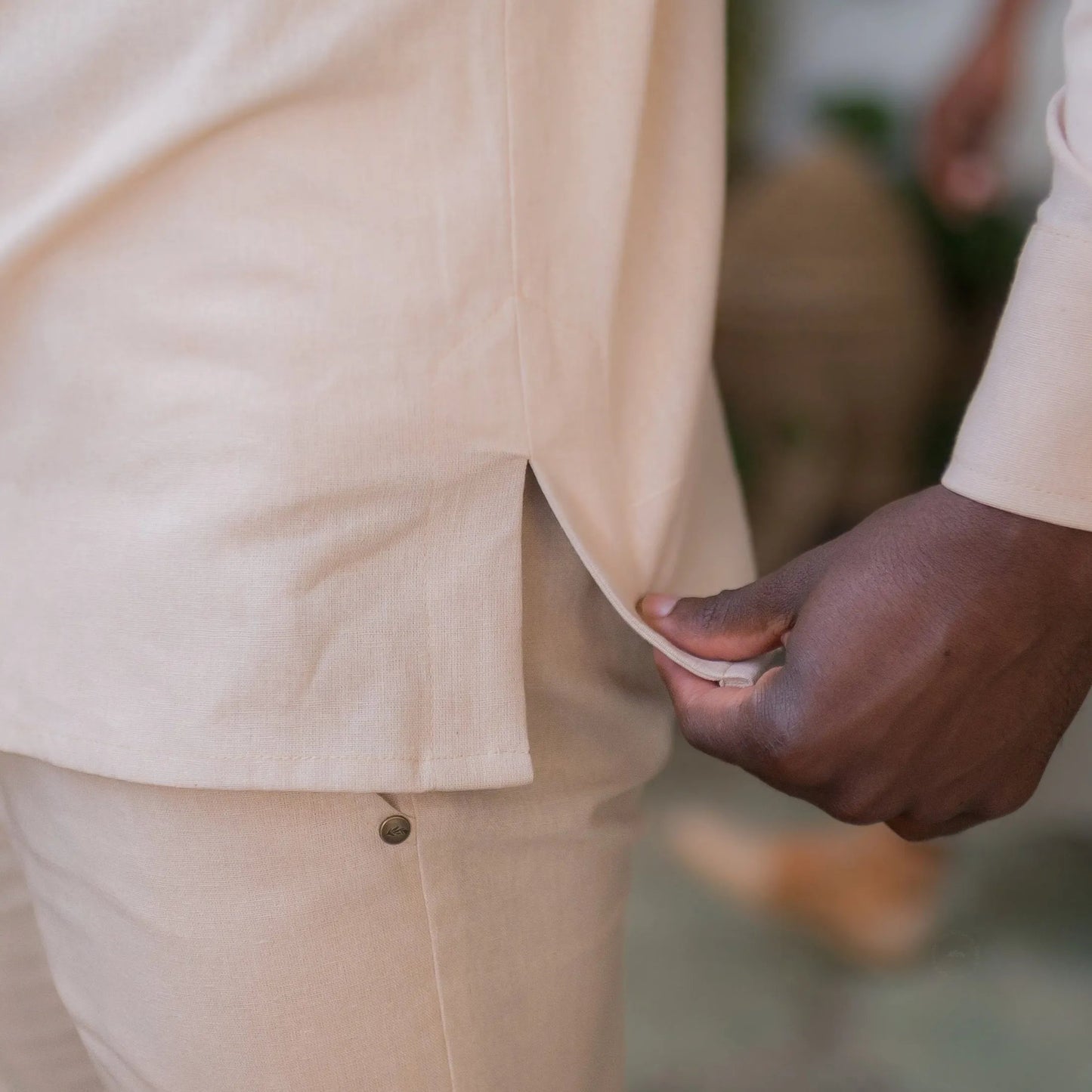 Arambol Hemp Linen Shirt in Stone | Sage & Sunday | Linen Shirt | Cape Town, South Africa