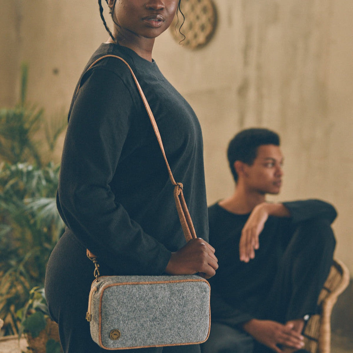 Beleka Re:Felt & Cork Leather Crossbody Felt & Leather Crossbody Sage & Sunday Cape Town, South Africa