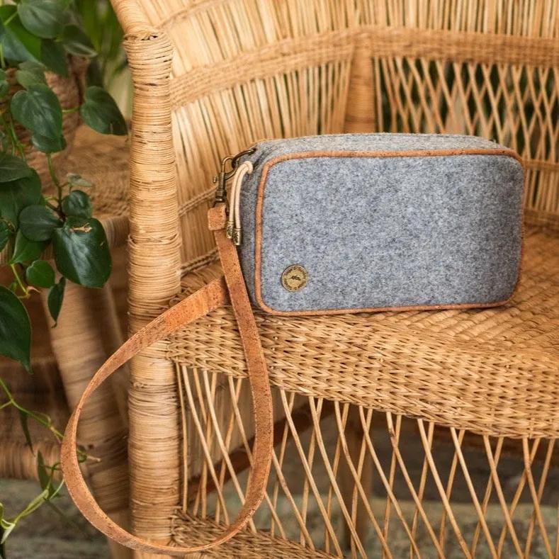 Beleka Recycled Felt & Cork Leather Crossbody | Sage & Sunday | Felt & Leather Crossbody | Cape Town, South Africa