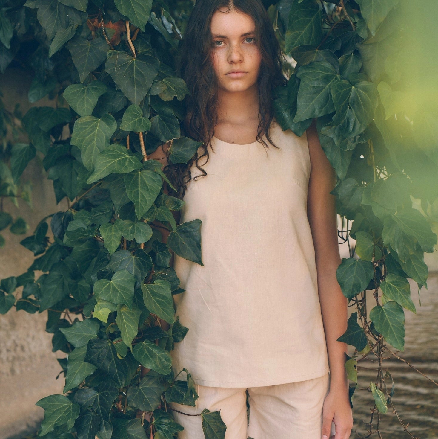 Bongi Hemp Top in Stone | Linen Top | Sage & Sunday | Cape Town, South Africa