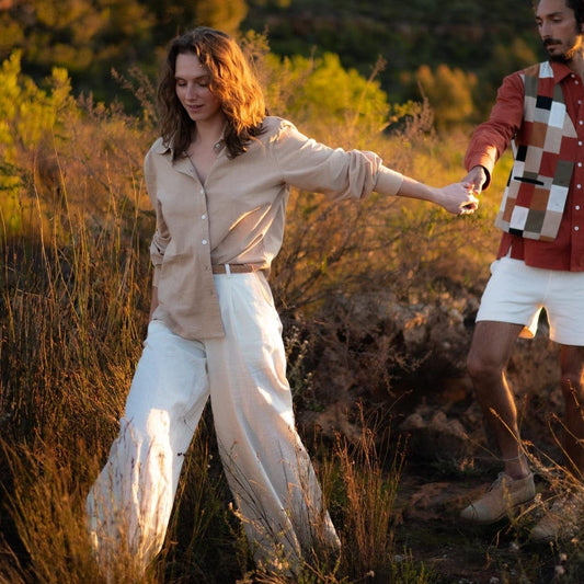 Protea Hemp Linen Pants in Cream