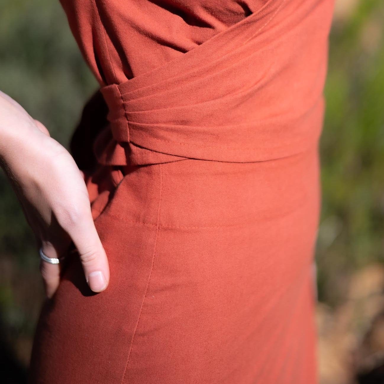 Honeybush Hemp Linen Wrap Skirt in Rooibos | Sage & Sunday | South Africa