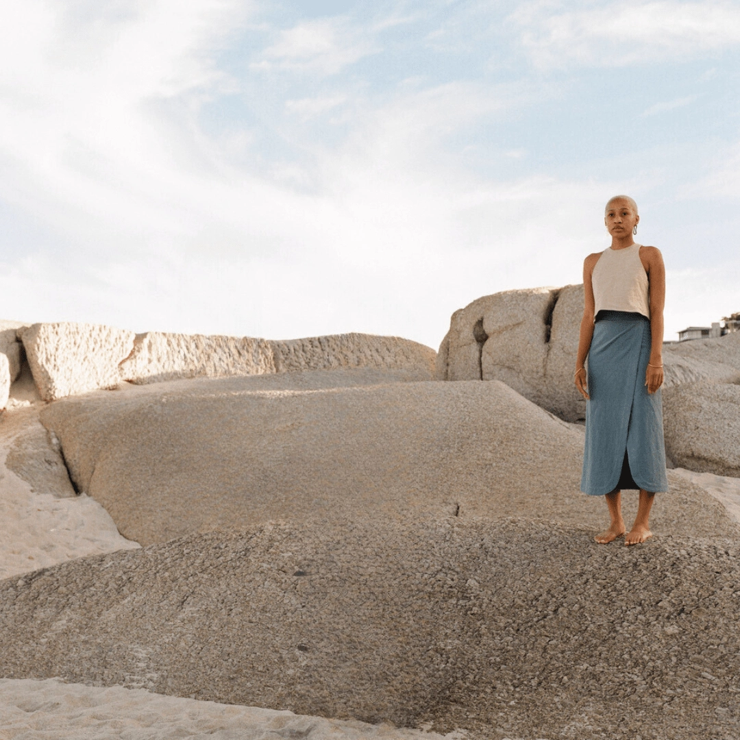 Fynbos Hemp Linen Top in Stone | Sage & Sunday | Linen Top | Cape Town, South Africa