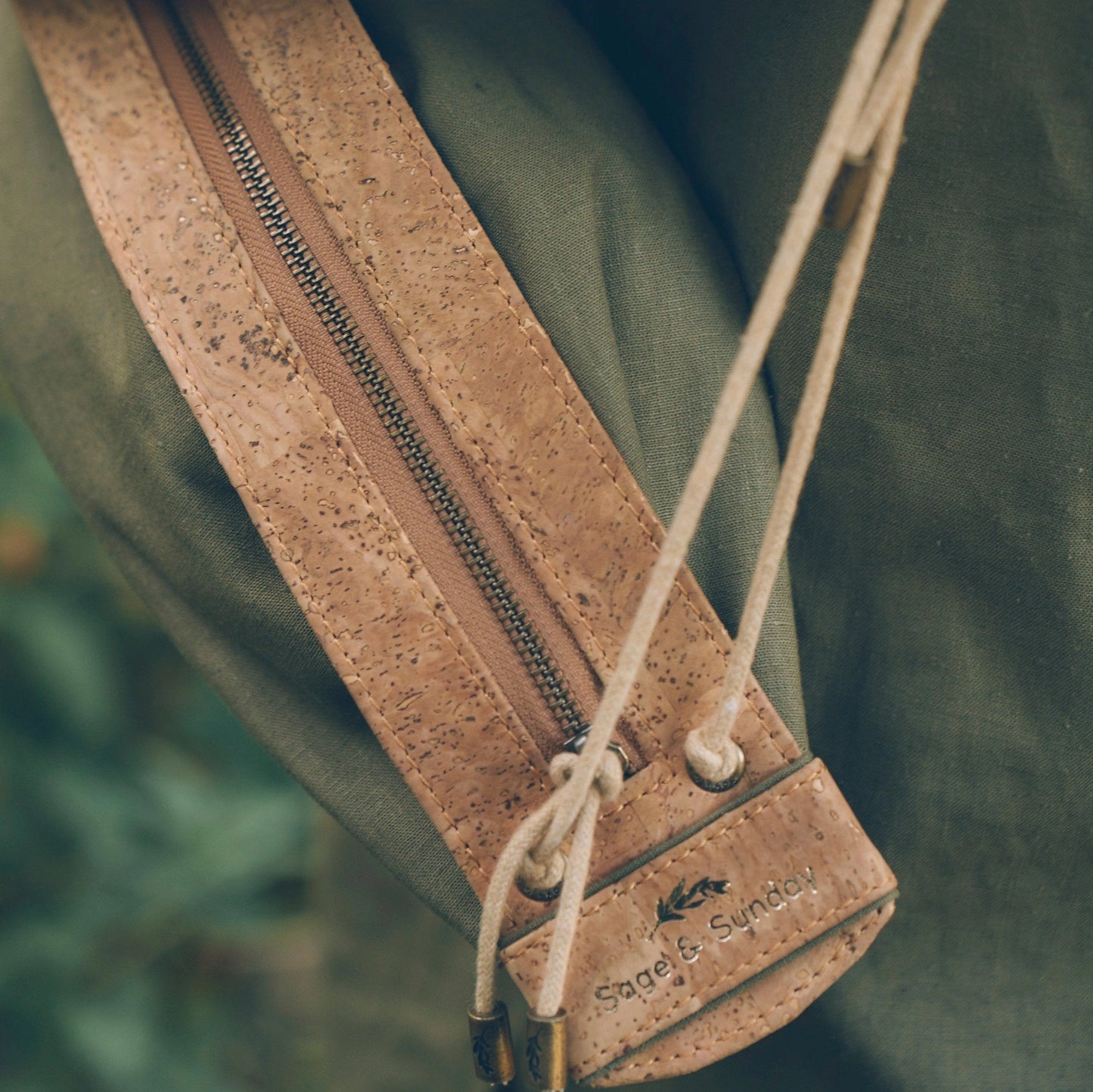 Heirloom Designer Bag in Olive | Leather & Linen Crossbody | Sage & Sunday | Cape Town, South Africa