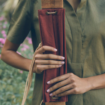 Heirloom Designer Bag in Rooibos | Leather & Linen Crossbody | Sage & Sunday | Cape Town, South Africa