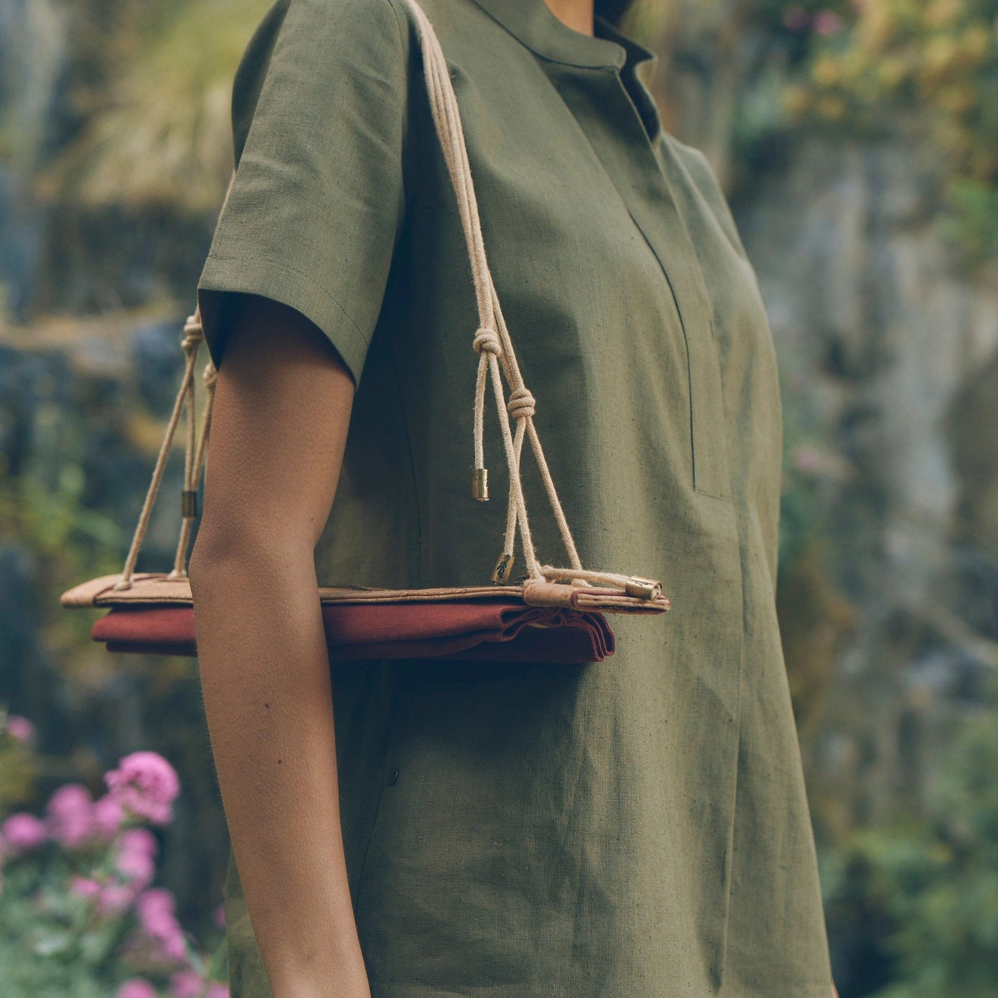 Heirloom Designer Bag in Rooibos | Leather & Linen Crossbody | Sage & Sunday | Cape Town, South Africa