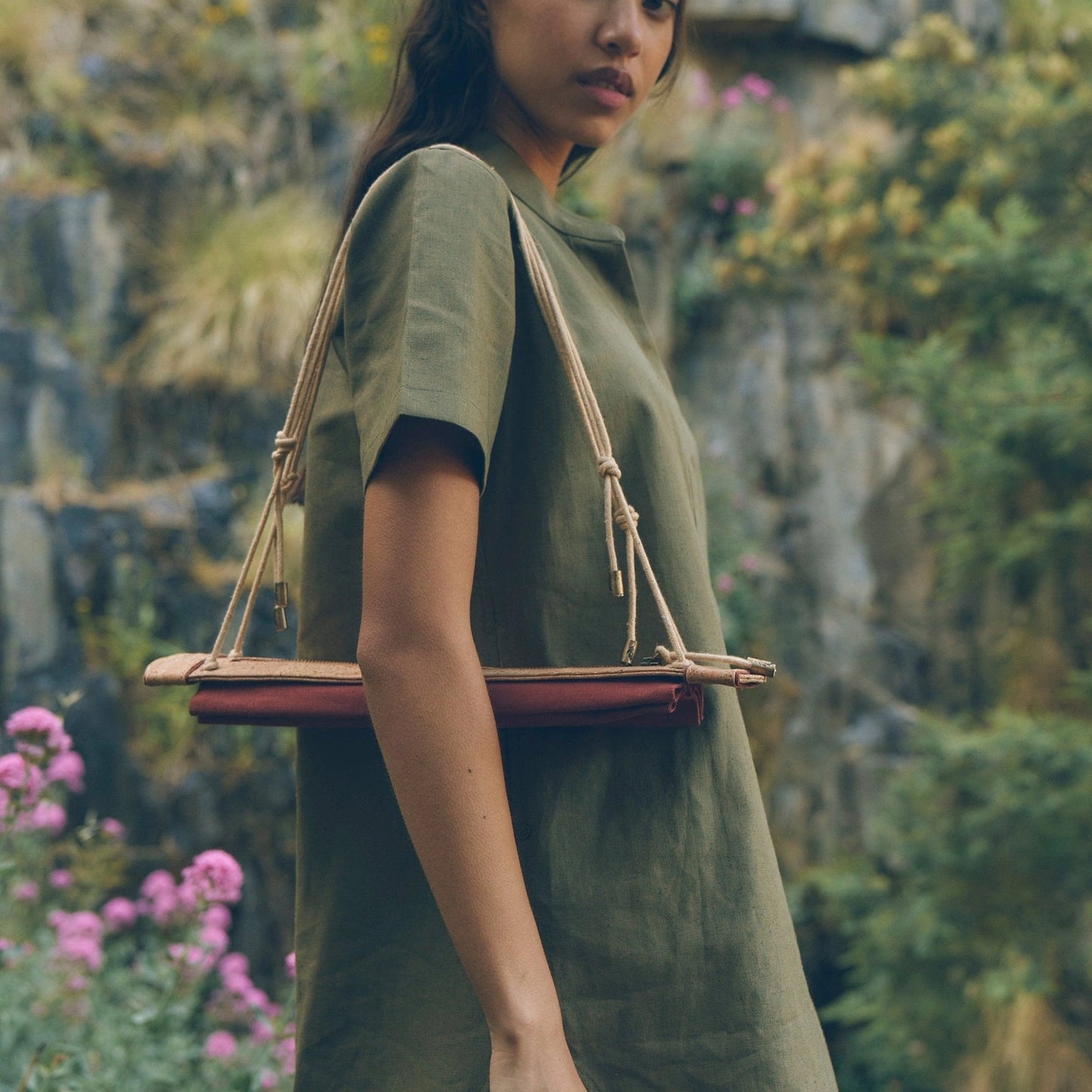 Heirloom Designer Bag in Rooibos | Leather & Linen Crossbody | Sage & Sunday | Cape Town, South Africa