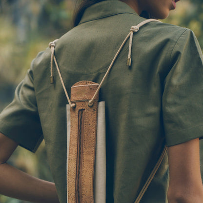 Heirloom Designer Bag in Stone | Leather & Linen Crossbody | Sage & Sunday | Cape Town, South Africa