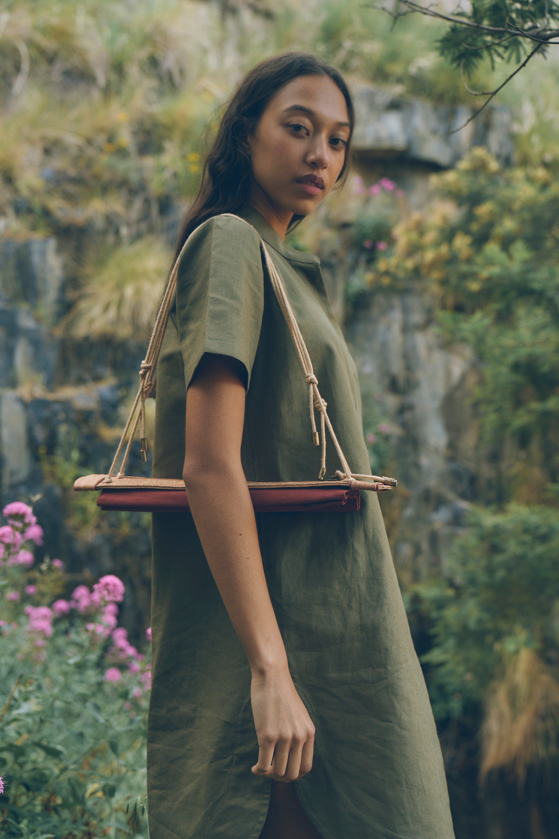 Heirloom Designer Bag in Rooibos | Leather & Linen Crossbody | Sage & Sunday | Cape Town, South Africa