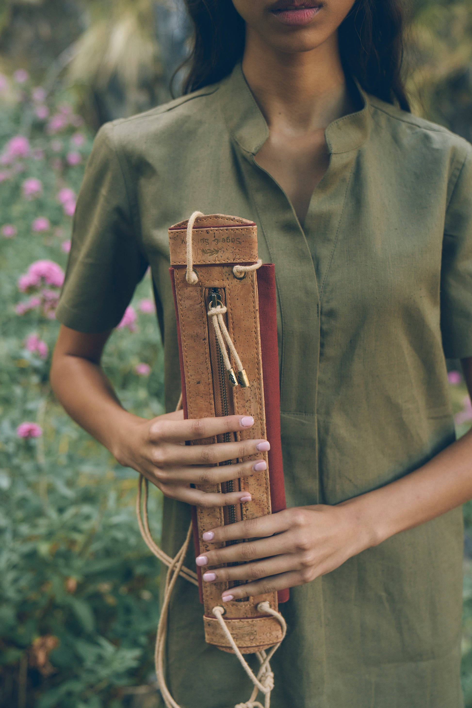 Heirloom Designer Bag in Rooibos | Leather & Linen Crossbody | Sage & Sunday | Cape Town, South Africa