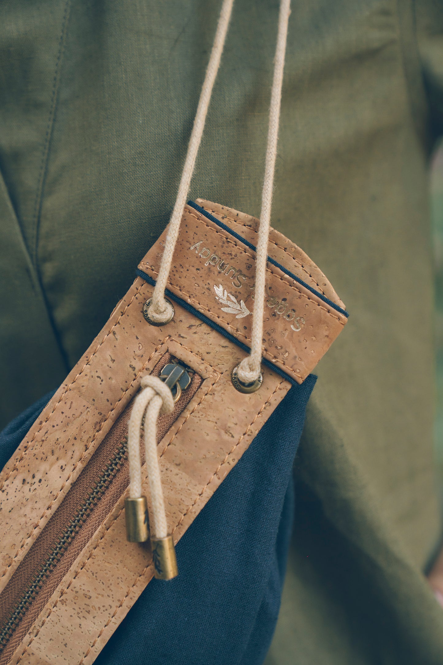 Heirloom Designer Bag in Midnight | Leather & Linen Crossbody | Sage & Sunday | Cape Town, South Africa