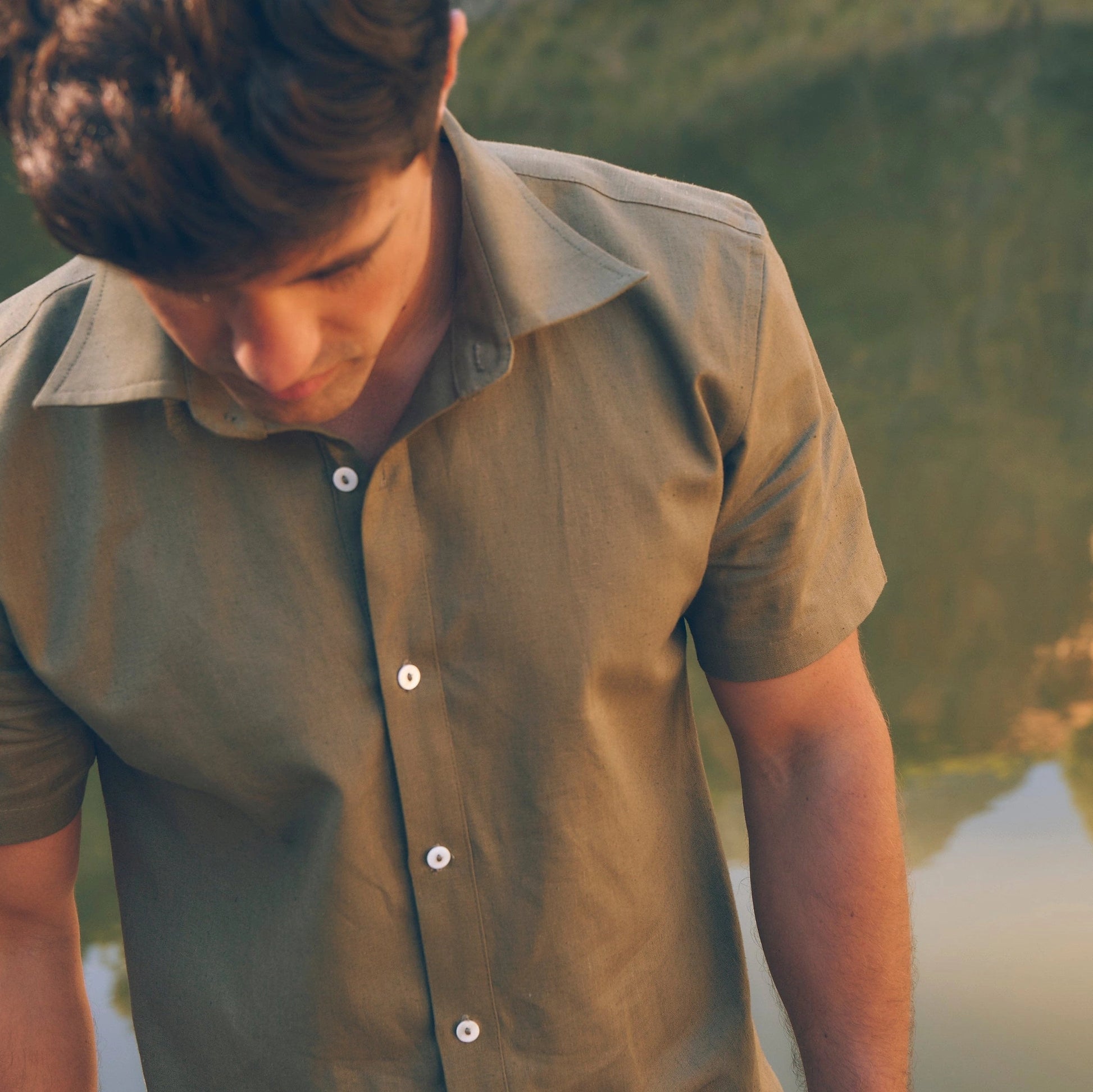 Impala Shirt in Olive | Linen Shirt | Sage & Sunday | Cape Town, South Africa