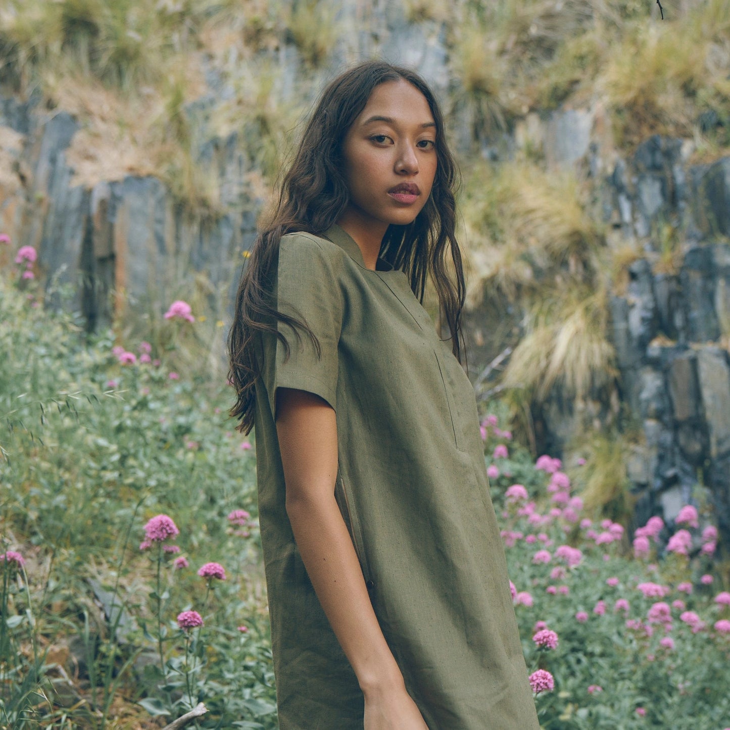 Karoo Tunic in Olive | Linen Dress | Sage & Sunday | Cape Town, South Africa