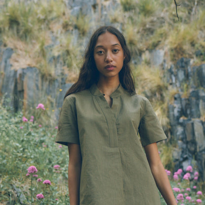 Karoo Tunic in Olive | Linen Dress | Sage & Sunday | Cape Town, South Africa