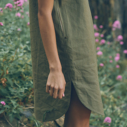 Karoo Tunic in Olive | Linen Dress | Sage & Sunday | Cape Town, South Africa