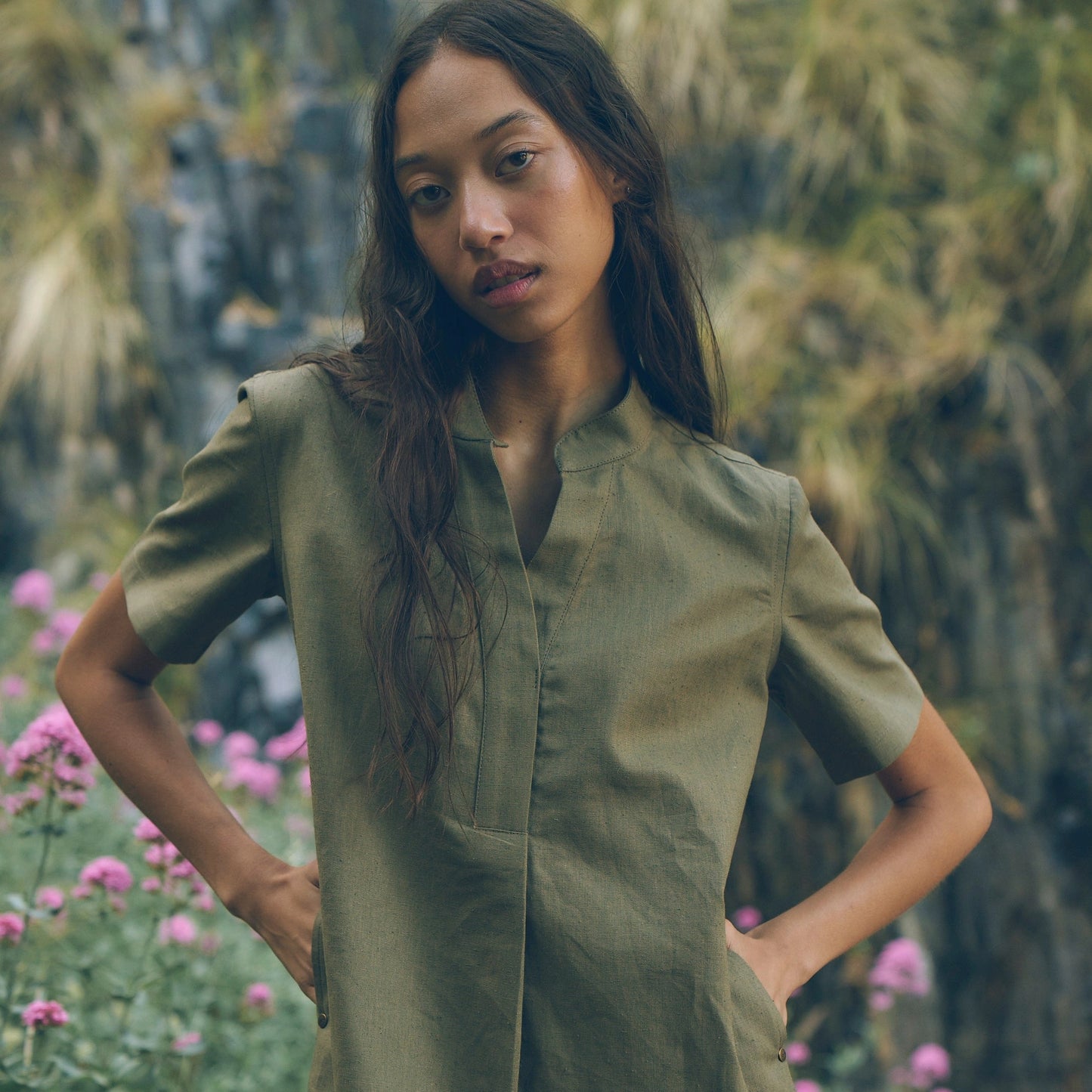 Karoo Tunic in Olive | Linen Dress | Sage & Sunday | Cape Town, South Africa