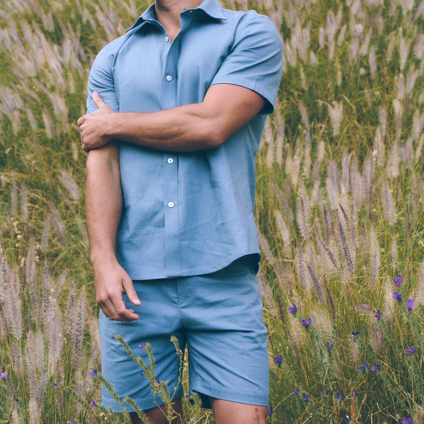 Kudu Shorts in Sky | Linen Shorts | Sage & Sunday | Cape Town, South Africa