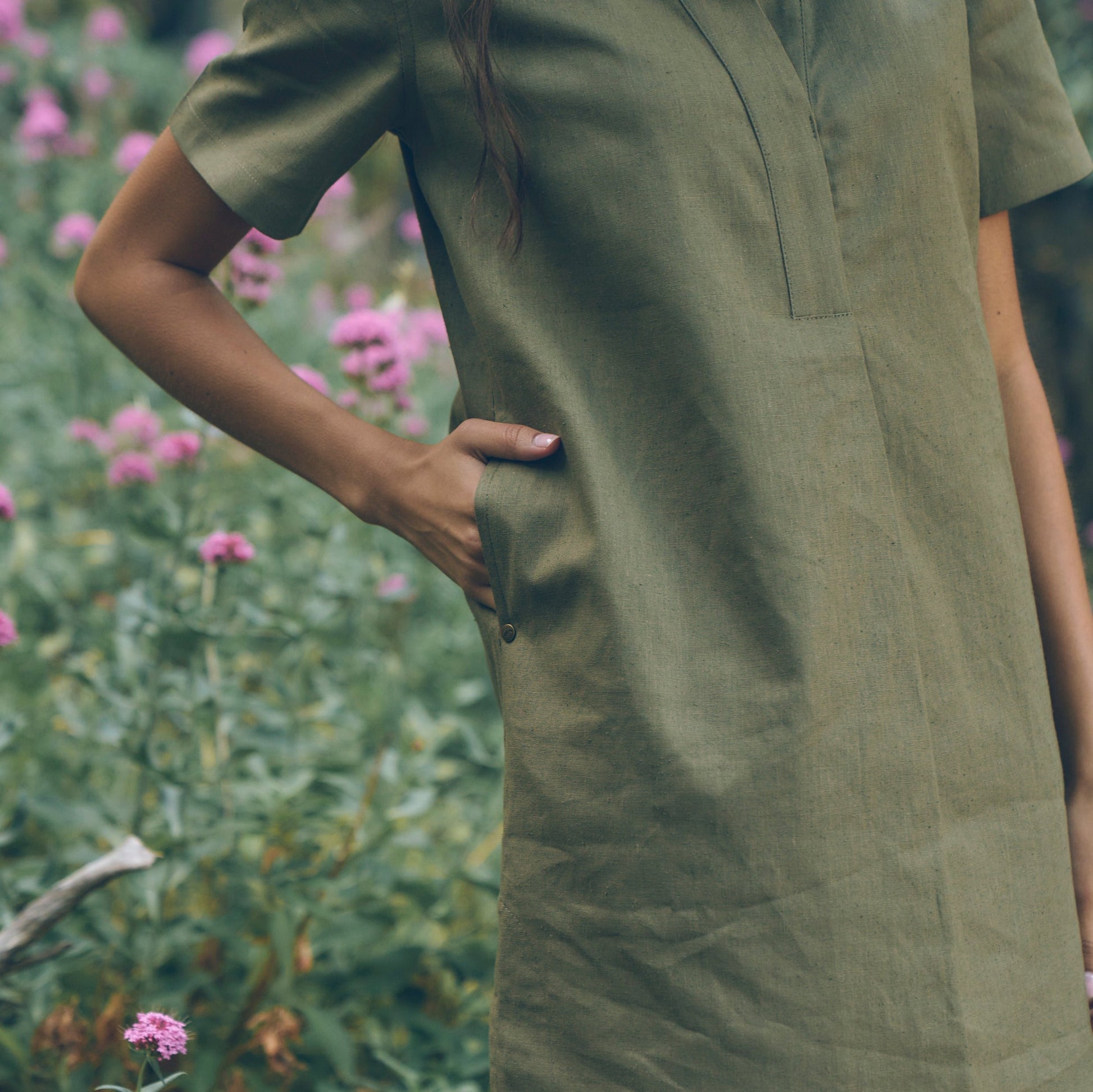 Karoo Tunic in Olive | Linen Dress | Sage & Sunday | Cape Town, South Africa