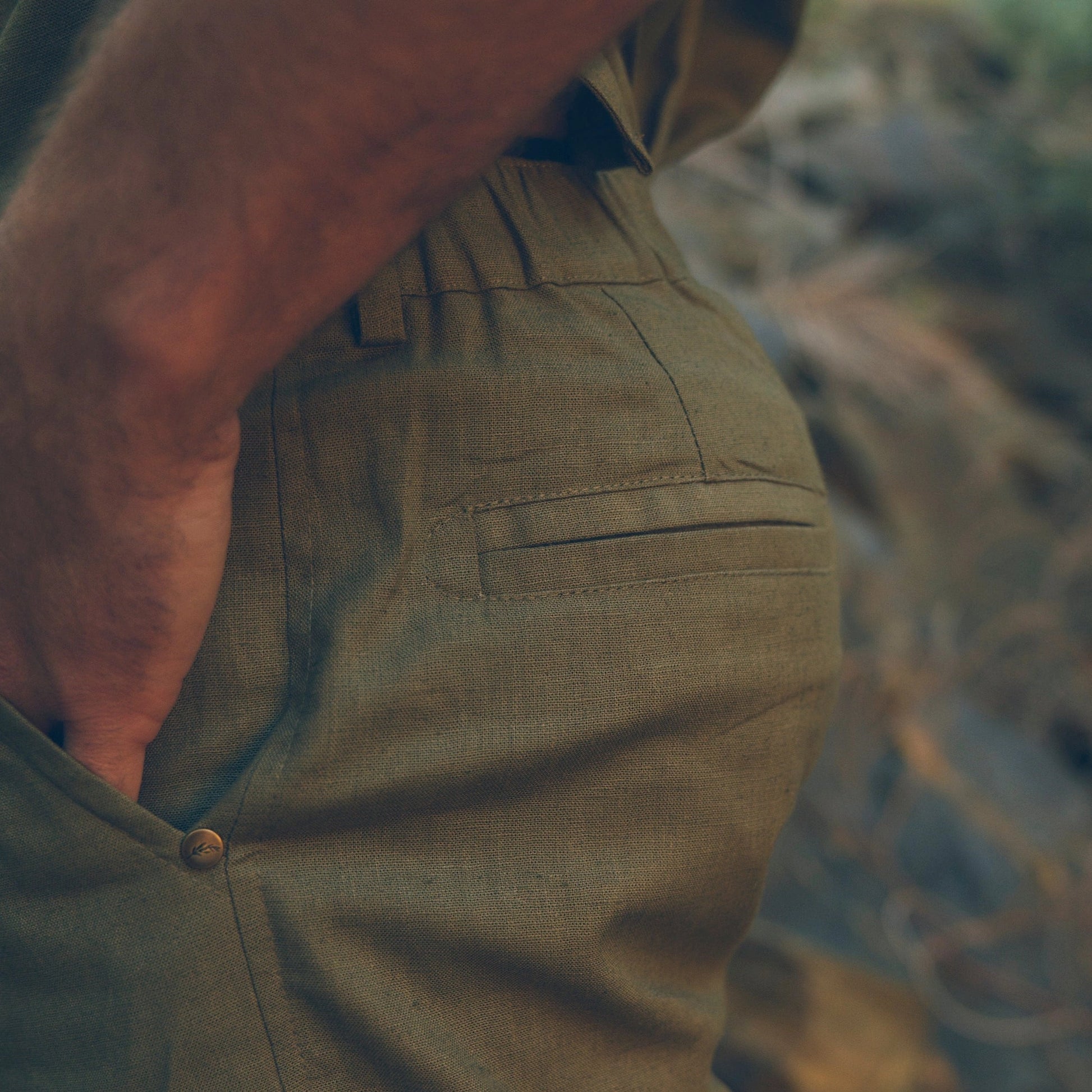 Kudu Shorts in Olive | Linen Shorts | Sage & Sunday | Cape Town, South Africa