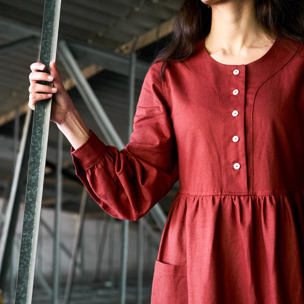 Maria Hemp Linen Maxi Dress in Rooibos | Linen Dress | Sage & Sunday | Cape Town, South Africa