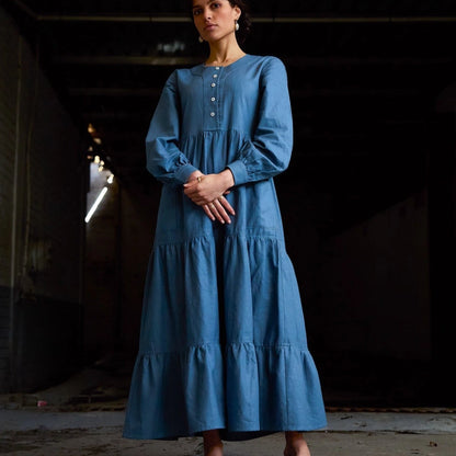 Maria Hemp Linen Maxi Dress in Sky | Linen Dress | Sage & Sunday | Cape Town, South Africa