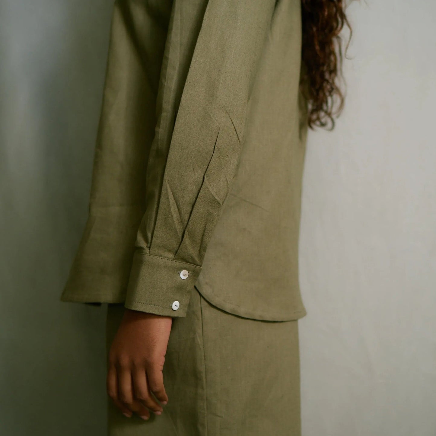 Melanie Hemp Linen Shirt in Olive | Sage & Sunday | Linen Shirt | Cape Town, South Africa