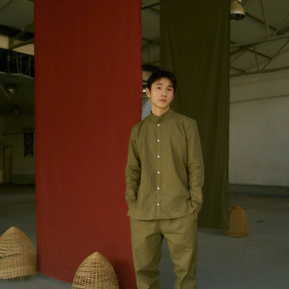 Nelspruit Hemp Linen Shirt in Olive | Sage & Sunday | Linen Shirt | Cape Town, South Africa