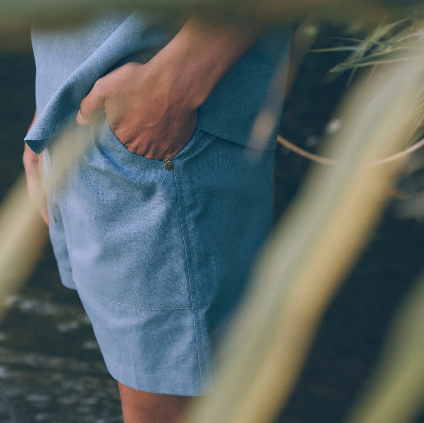 Pasci Hemp Shorts in Sky | Linen Shorts | Sage & Sunday | Cape Town, South Africa