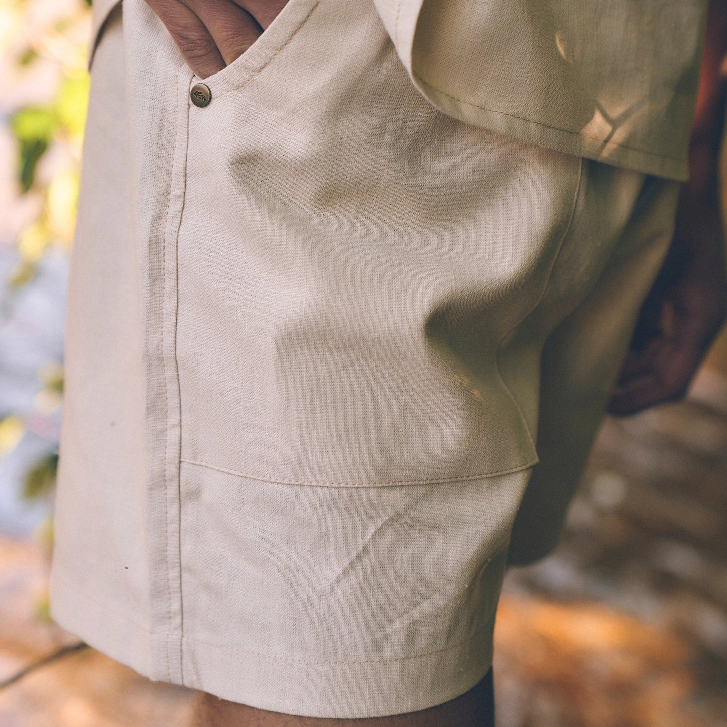 Pasci Hemp Shorts in Stone | Linen Shorts | Sage & Sunday | Cape Town, South Africa