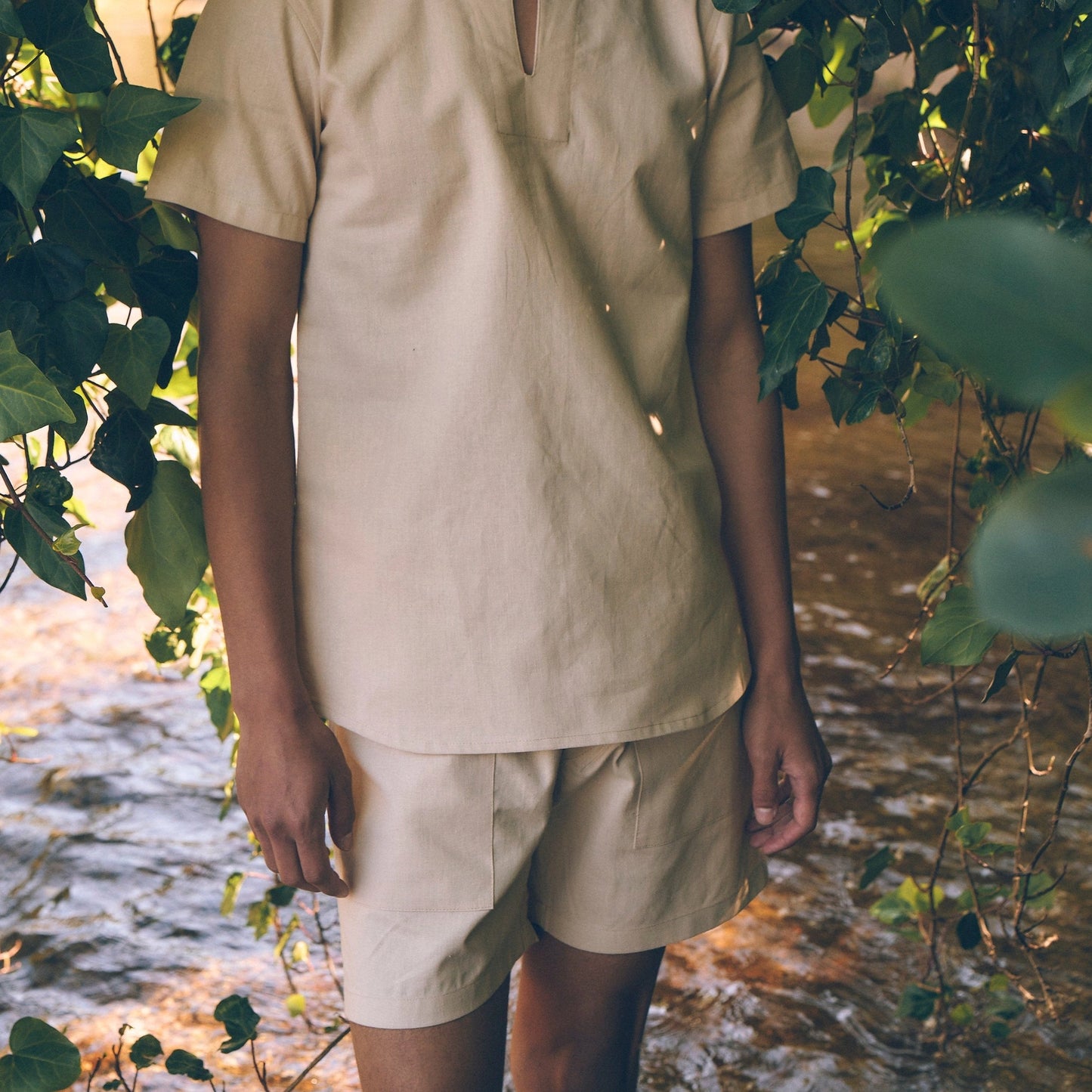 Pasci Hemp Shorts in Stone | Linen Shorts | Sage & Sunday | Cape Town, South Africa