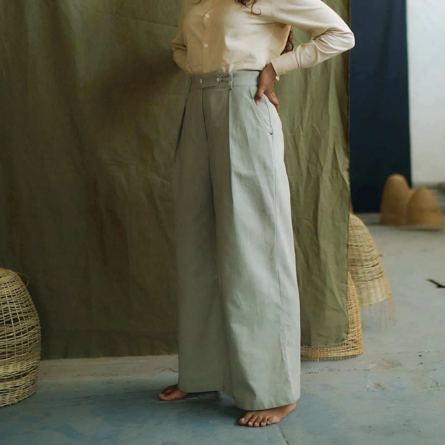 Protea Hemp Linen Pants in Sage | Sage & Sunday | Linen Pants | Cape Town, South Africa