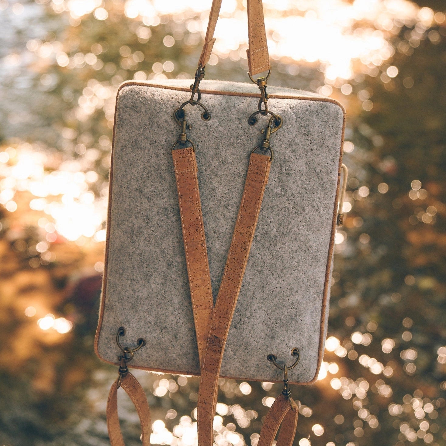 Drakensberg Recycled Felt & Cork Leather Backpack | Felt & Leather Backpack | Sage & Sunday | Cape Town, South Africa