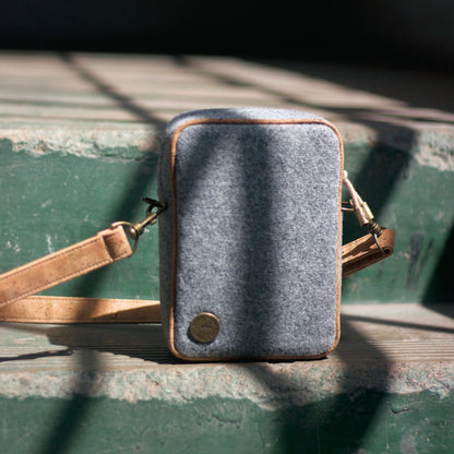 Uthando Recycled Felt & Cork Leather Utility Crossbody | Felt & Leather Crossbody | Sage & Sunday | Cape Town, South Africa