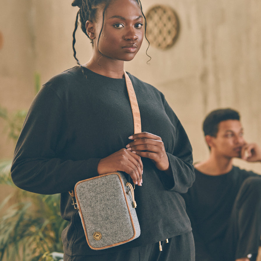 Uthando Utility Crossbody | Felt & Leather Crossbody | Sage & Sunday | Cape Town, South Africa