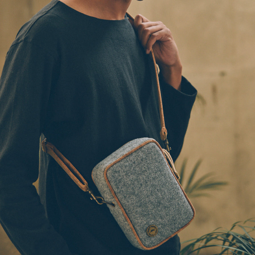 Uthando Utility Crossbody | Felt & Leather Crossbody | Sage & Sunday | Cape Town, South Africa