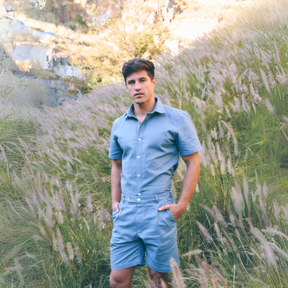 Kudu Shorts in Sky | Linen Shorts | Sage & Sunday | Cape Town, South Africa