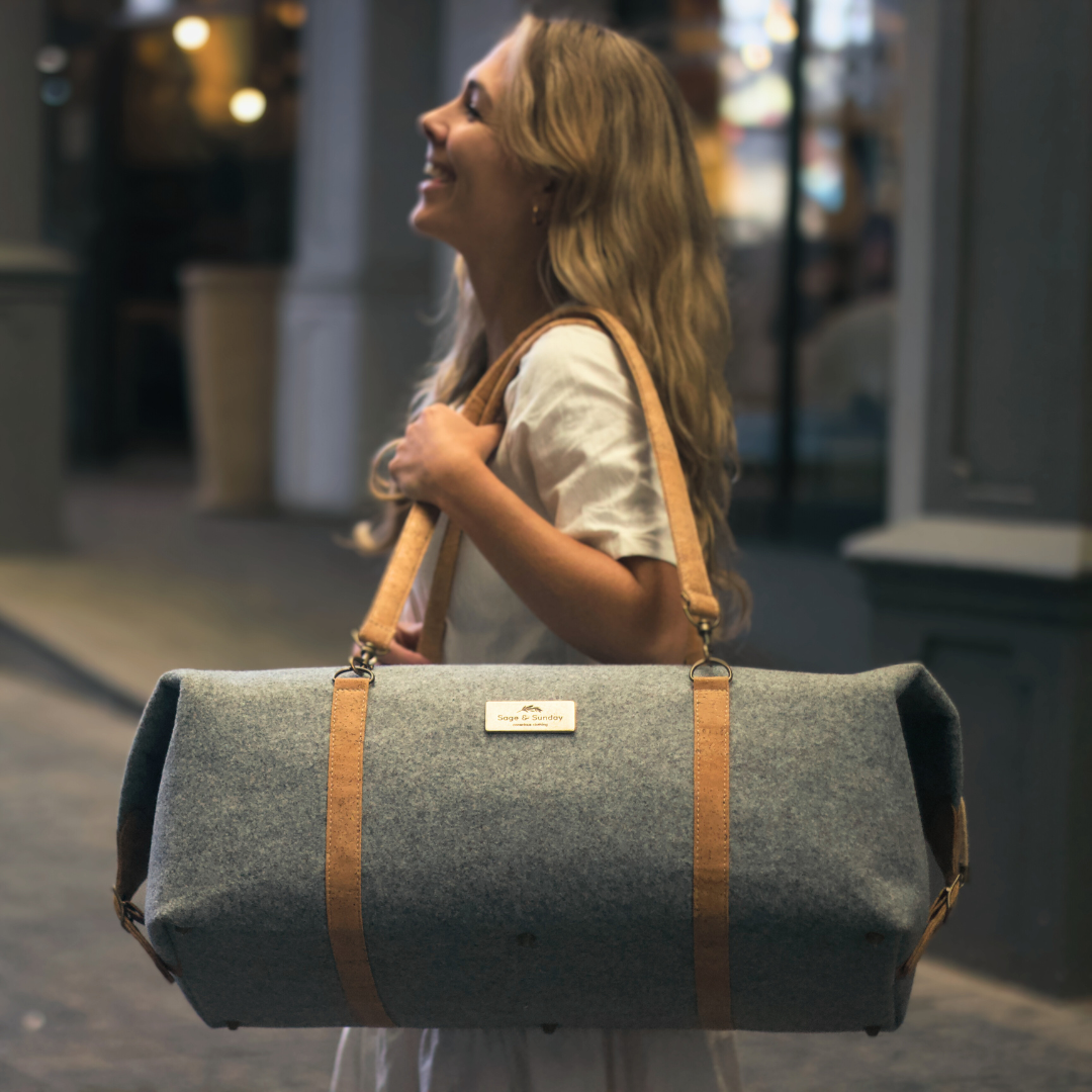 Ceres Recycled Felt Travel Bag | Sage & Sunday | South Africa