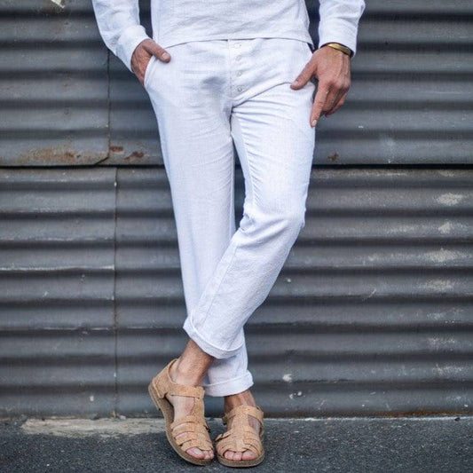 Khalahari Hemp Linen Pants in Cream