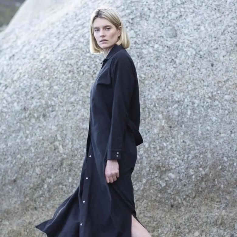 Luna Hemp Linen Shirt Dress in Midnight | Sage & Sunday | Linen Dress | Cape Town, South Africa